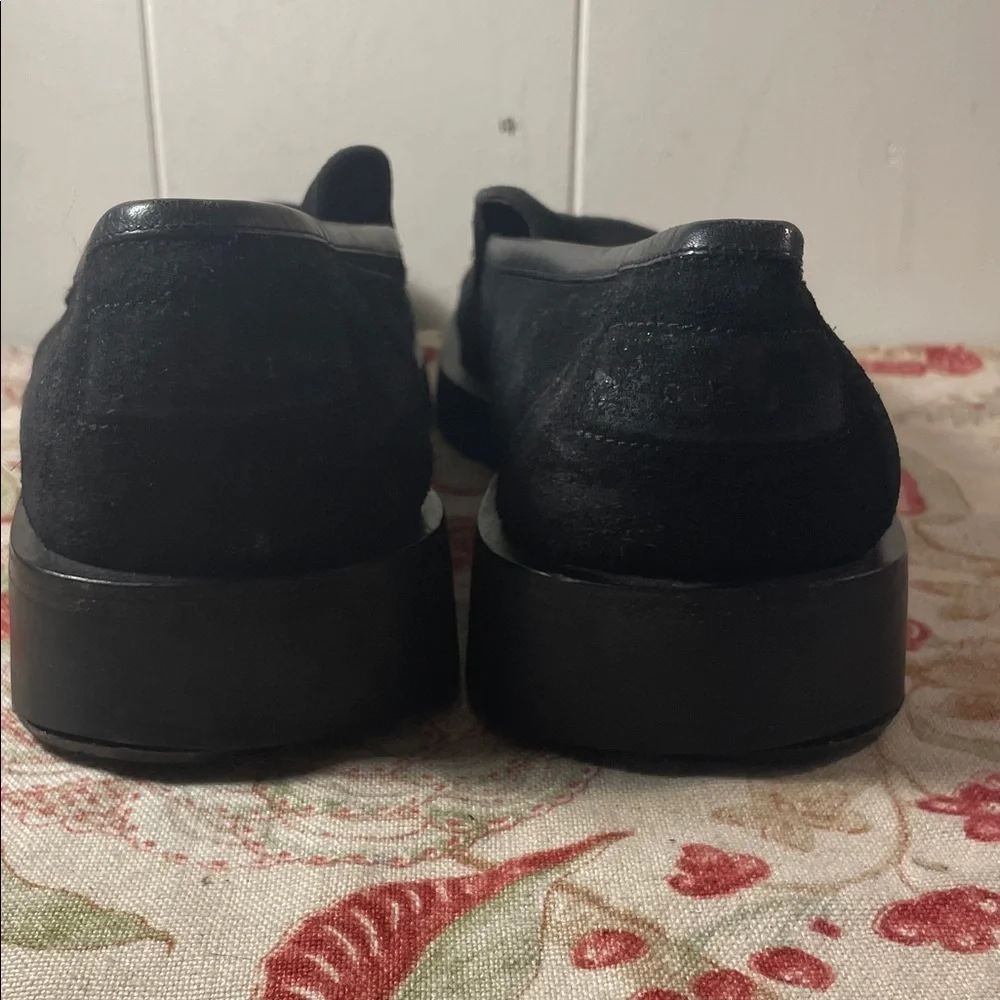 Gucci Men's Classic Black Suede Leather Clog Style Loafers